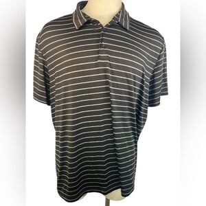 Members Mark Black Striped Short Sleeve Polo Shirt Men’s XXXL